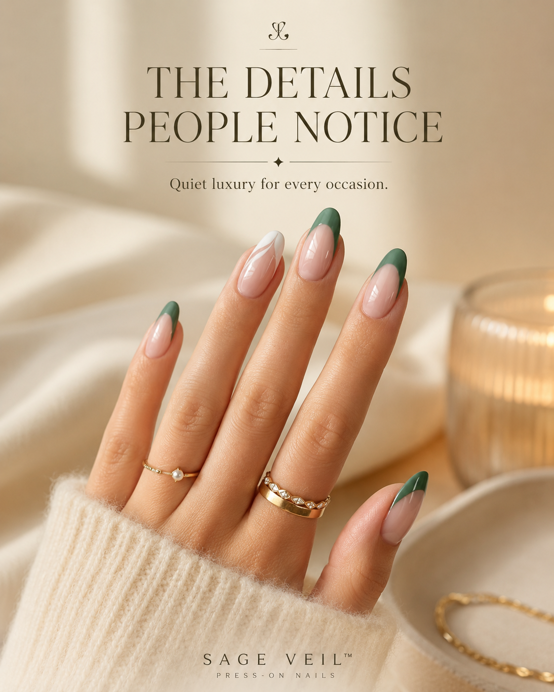 Sage Veil™ Press-On Nails