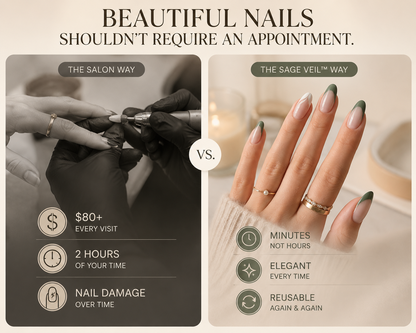 Sage Veil™ Press-On Nails