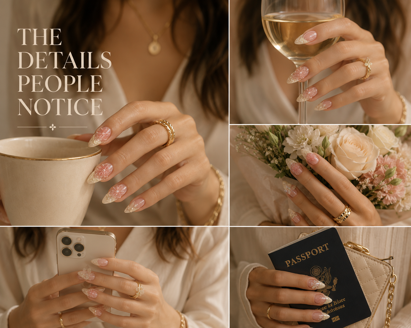 Ivory Bloom™ Press-On Nails