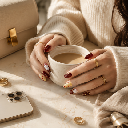 Cocoa Bloom™ Press-On Nails