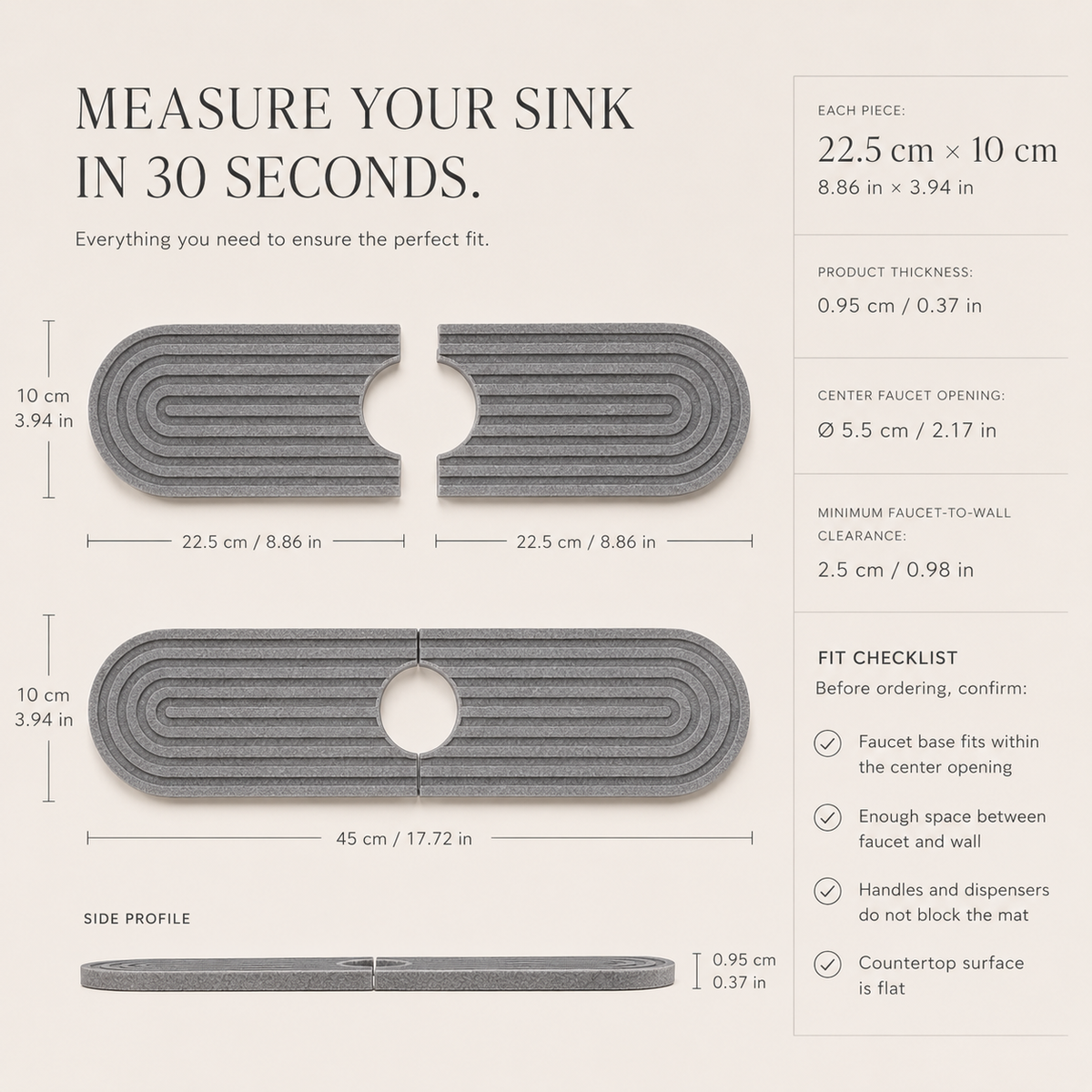 DryStone™ Sink Mat