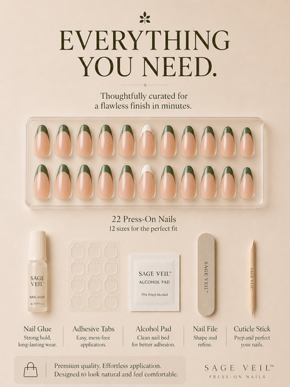 Sage Veil™ Press-On Nails