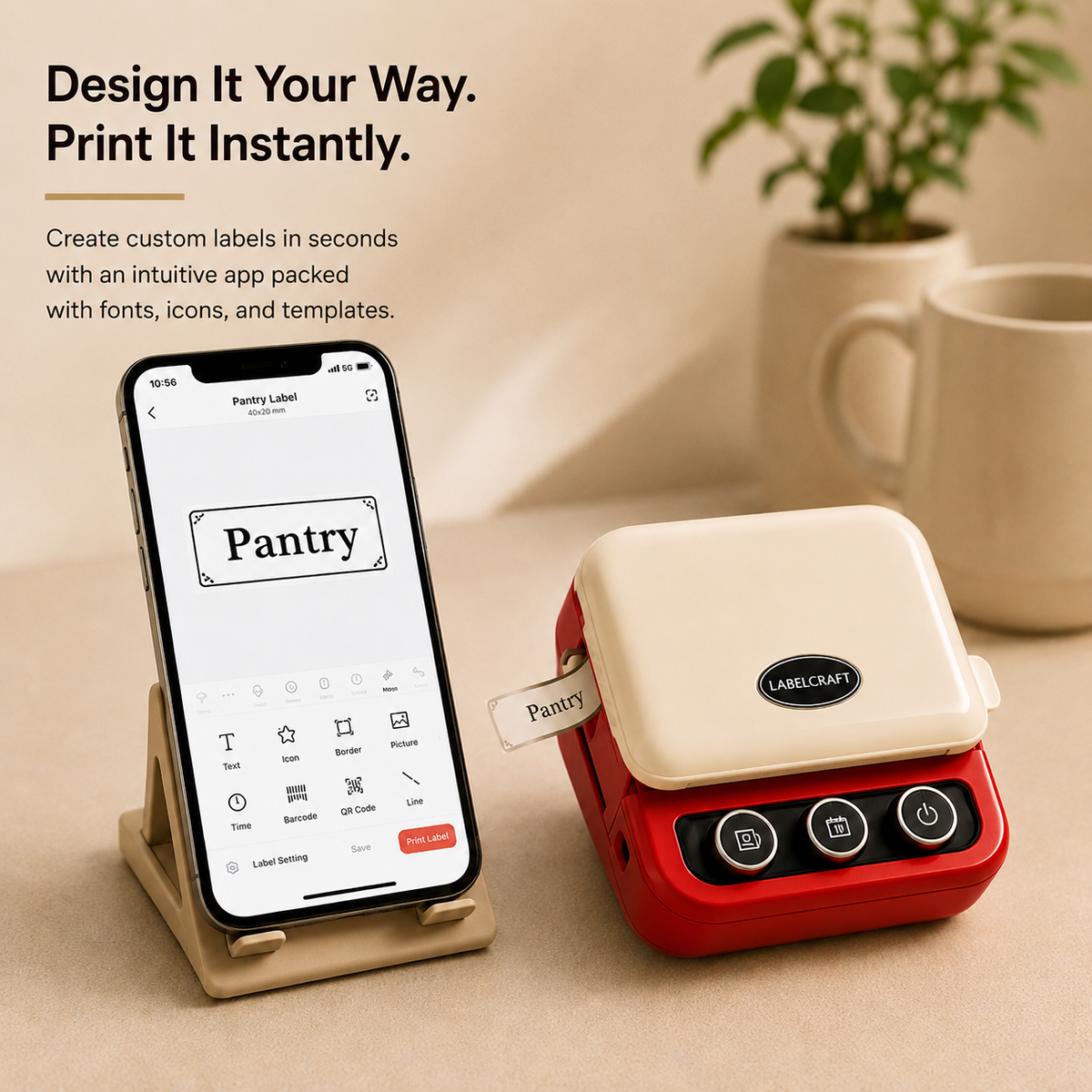 LabelCraft™ Bluetooth Label Printer