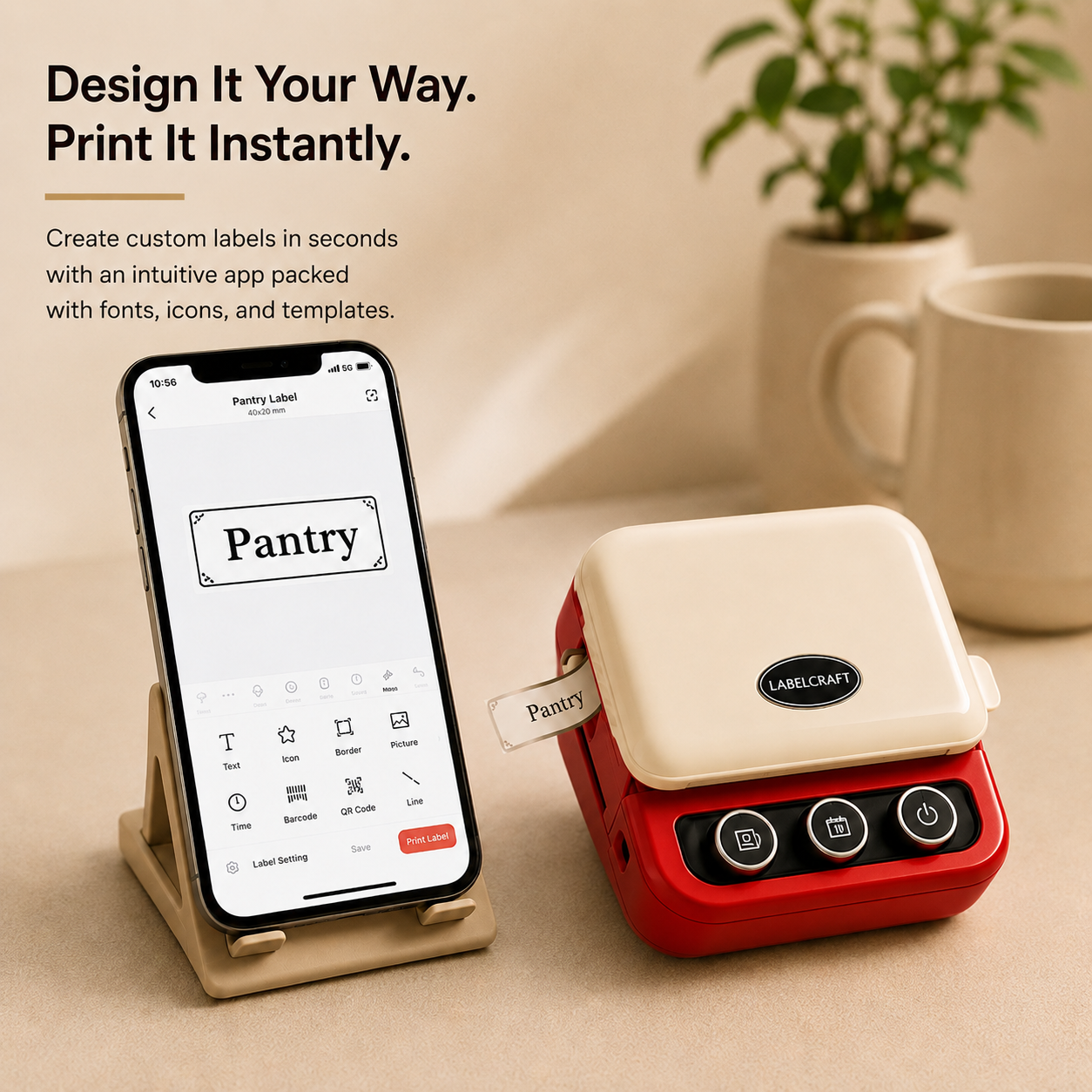 LabelCraft™ Bluetooth Label Printer