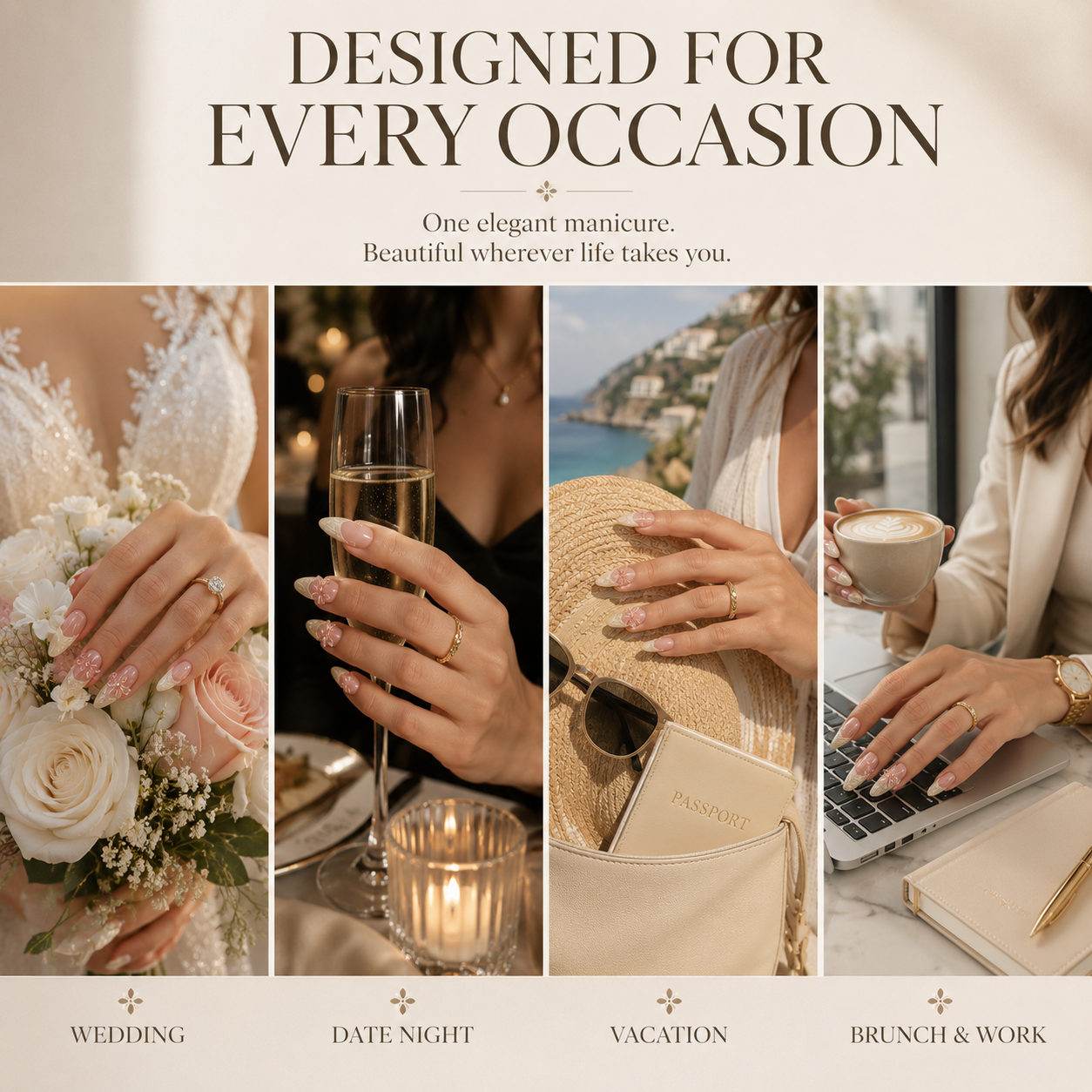 Ivory Bloom™ Press-On Nails
