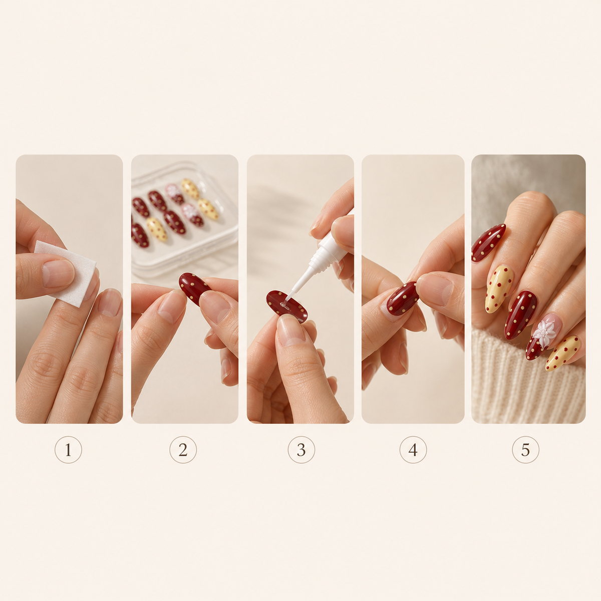 Cocoa Bloom™ Press-On Nails