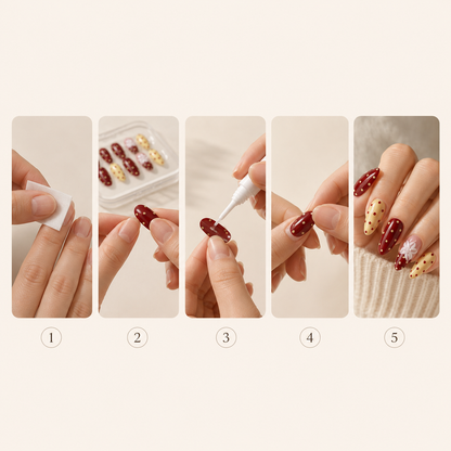 Cocoa Bloom™ Press-On Nails