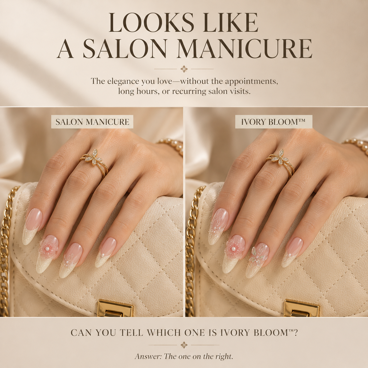 Ivory Bloom™ Press-On Nails