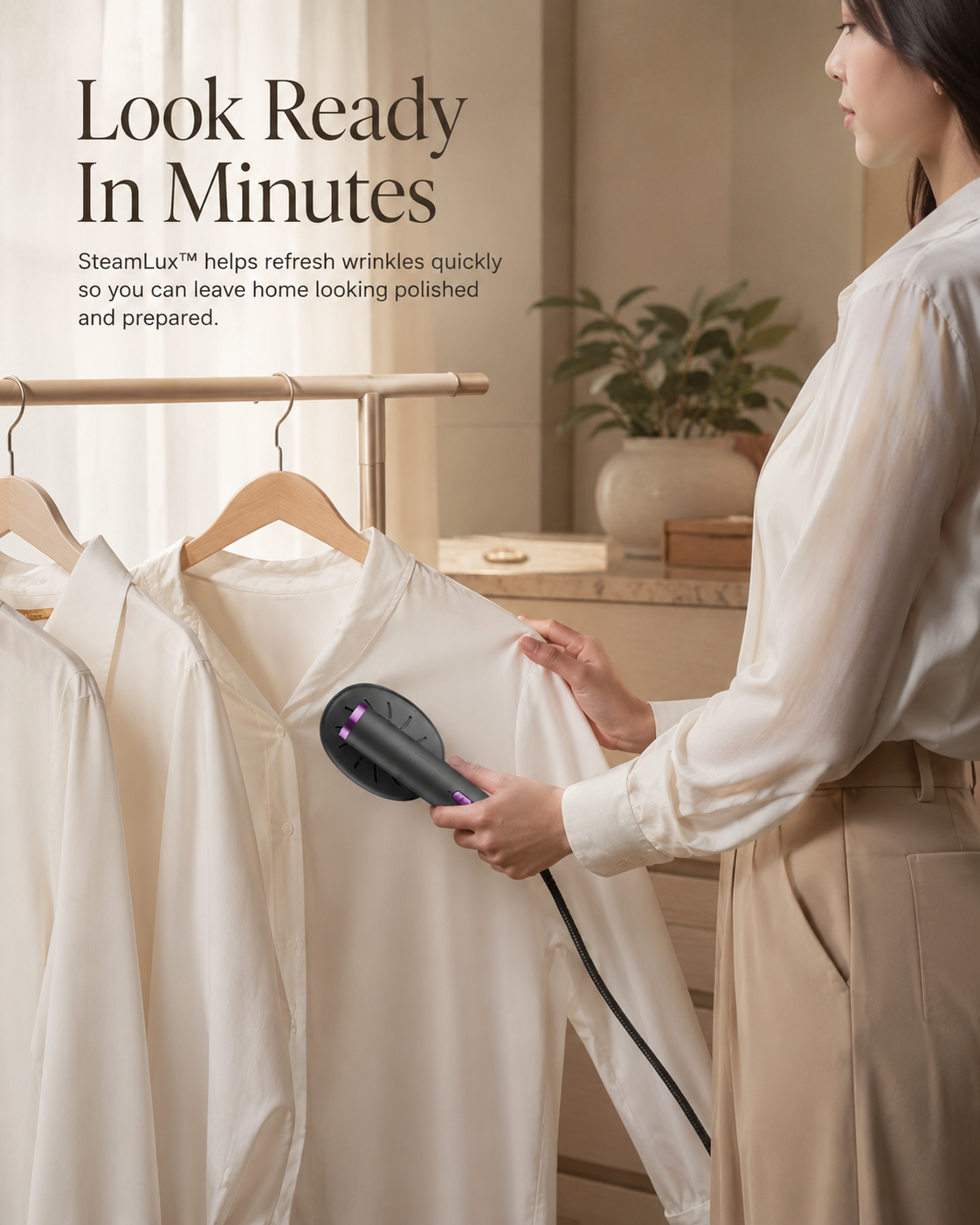 SteamLux™ Travel Fabric Steamer