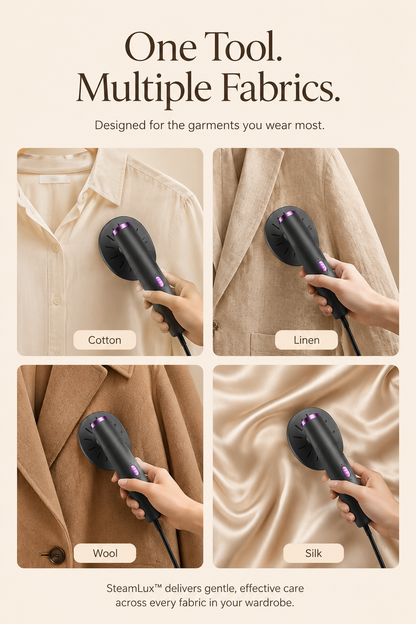 SteamLux™ Travel Fabric Steamer