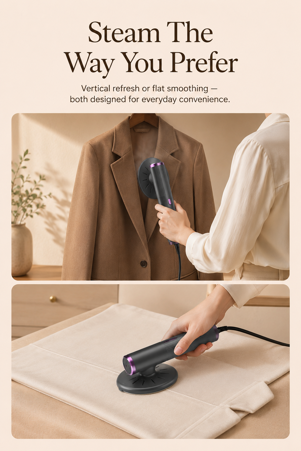 SteamLux™ Travel Fabric Steamer