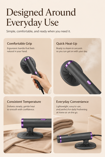 SteamLux™ Travel Fabric Steamer