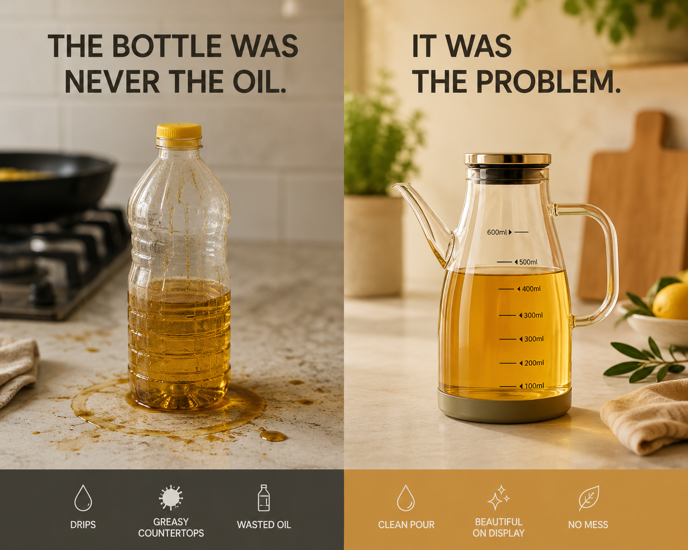 PurePour™ Glass Oil Dispenser